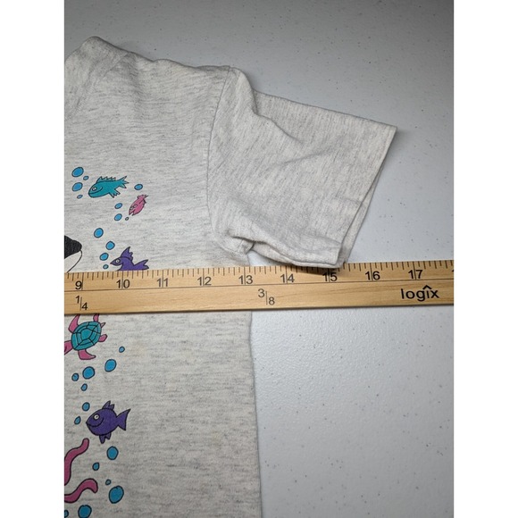 Vintage 90s Seaworld Childrens Kids T Shirt 3T Orca Octopus Ocean Single Stitch - Picture 12 of 13